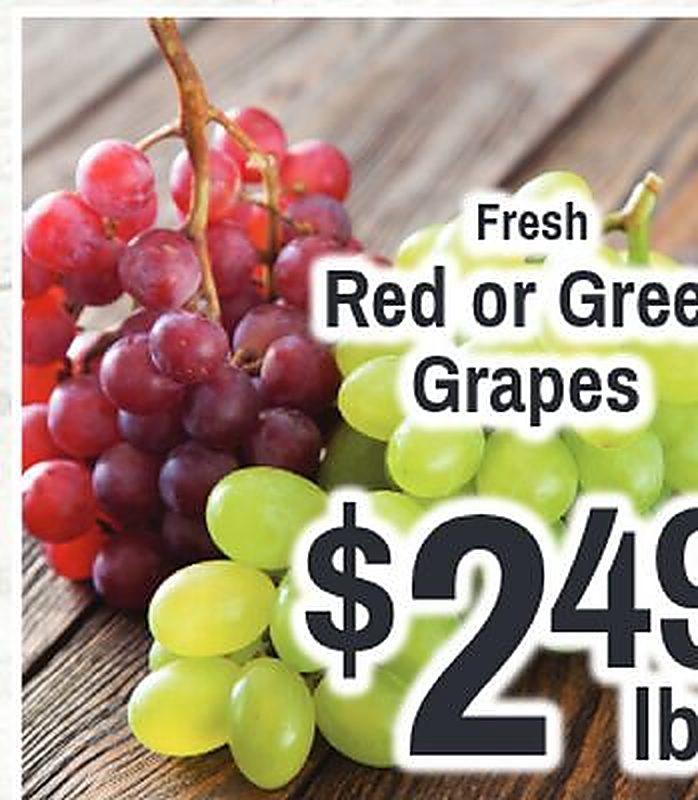 Fresh Red or Green Grapes - Driskill's Foods weekly ad deal