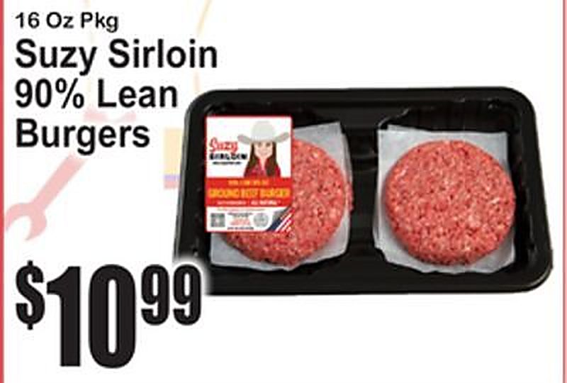 Suzy Sirloin 90% Lean Burgers - Superfresh weekly ad deal