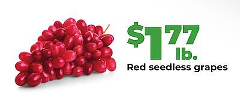 Red seedless grapes - Hy Vee weekly ad deal