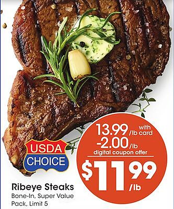 Ribeye Steaks - King Soopers weekly ad deal