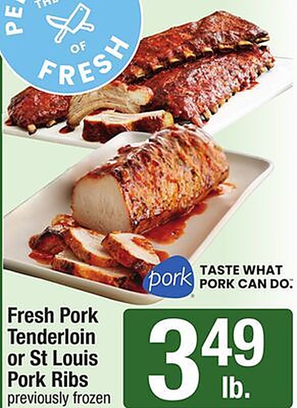 Fresh Pork Tenderloin or St Louis Pork Ribs - Star Market weekly ad deal