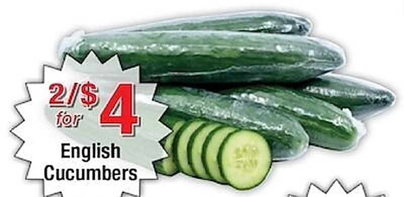 English Cucumbers - Harvest Foods weekly ad deal