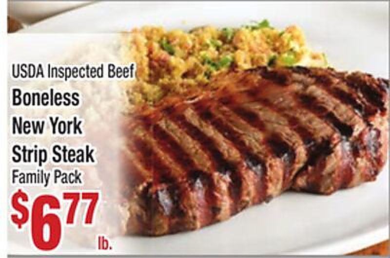USDA Inspected Beef Boneless New York Strip Steak - Food Pride Market weekly ad deal
