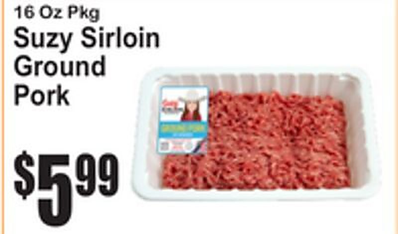 Suzy Sirloin Ground Pork - Superfresh weekly ad deal