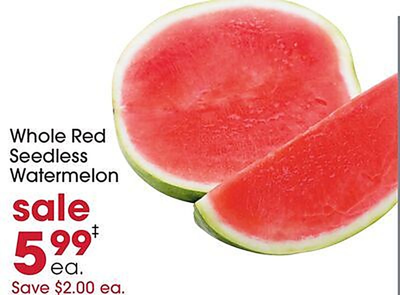 Whole Red Seedless Watermelon - Giant Eagle weekly ad deal