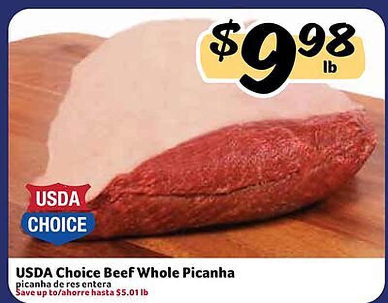 USDA Choice Beef Whole Picanha / picanha de res entera - Fresco Y Mas weekly ad deal
