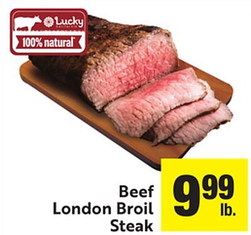 Beef London Broil Steak - Lucky California weekly ad deal