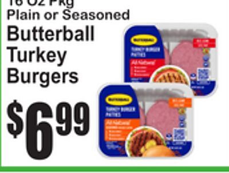 Butterball Turkey Burgers - Superfresh weekly ad deal