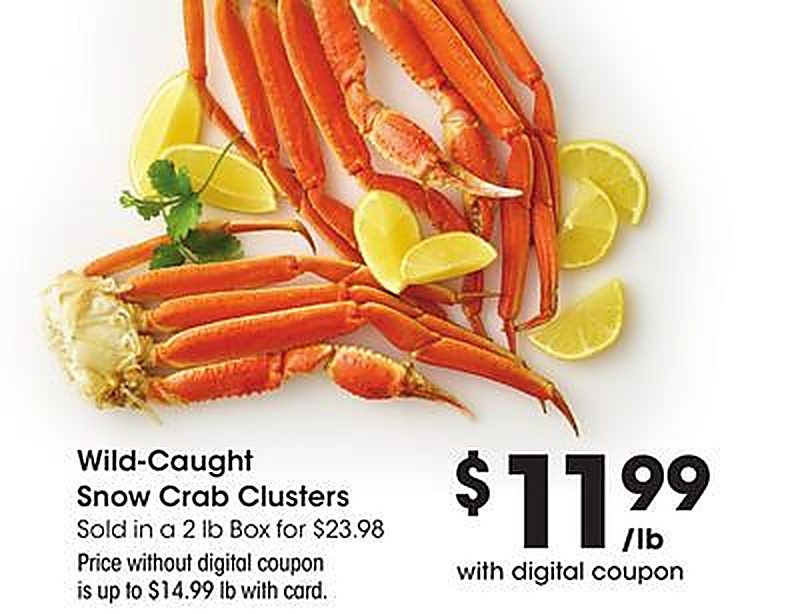 Wild-Caught Snow Crab Clusters - Dillons weekly ad deal