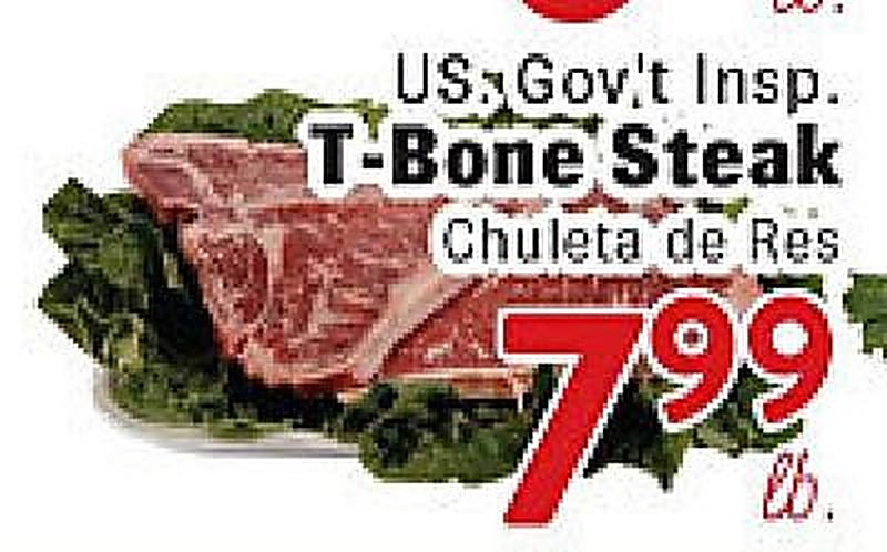 US Gov't Insp. T-Bone Steak - Rio Valley Market weekly ad deal