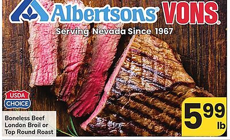 Boneless Beef London Broil or Top Round Roast - Vons weekly ad deal