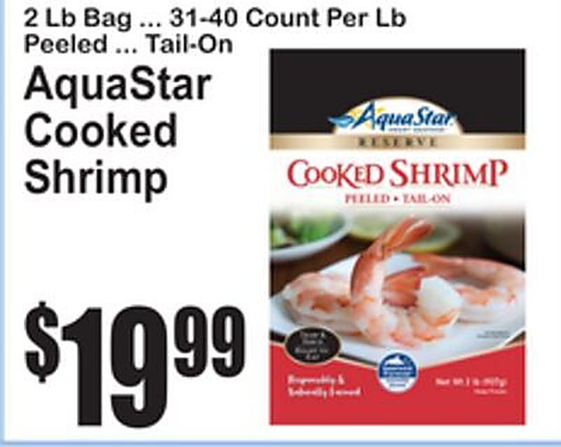AquaStar Cooked Shrimp - Superfresh weekly ad deal