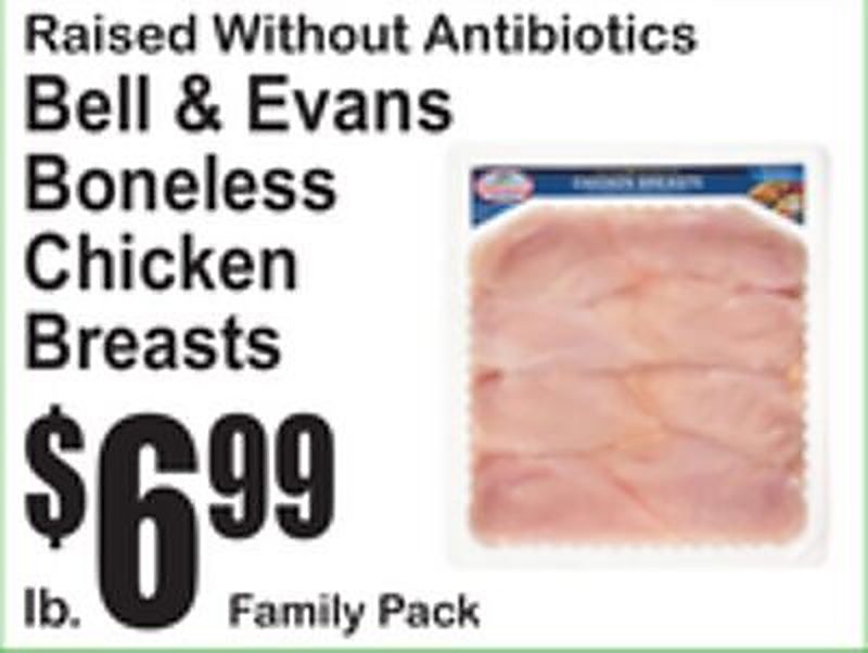 Bell & Evans Boneless Chicken Breasts - Superfresh weekly ad deal