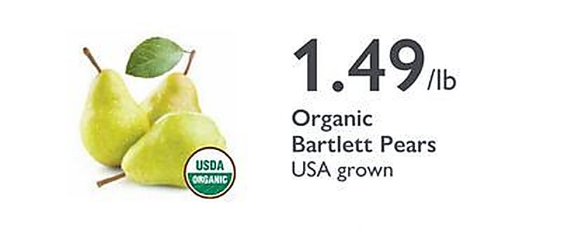 Organic Bartlett Pears - Outpost Natural Foods weekly ad deal