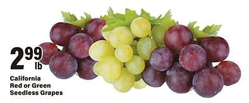 California Red or Green Seedless Grapes - Big Y weekly ad deal