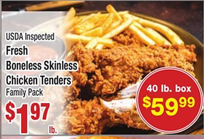 Fresh Boneless Skinless Chicken Tenders - Food Pride Market weekly ad deal
