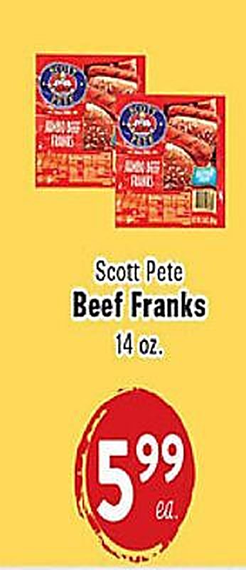 Scott Pete Beef Franks - Rio Valley Market weekly ad deal