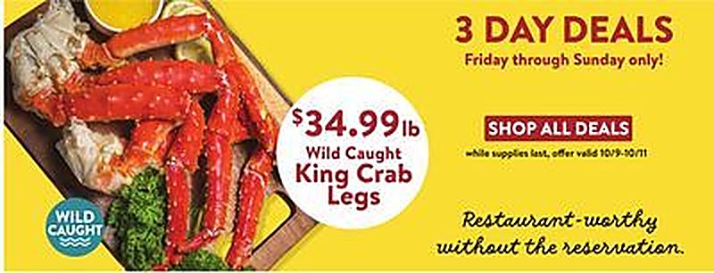 Wild Caught King Crab Legs - Fresh Thyme Market weekly ad deal