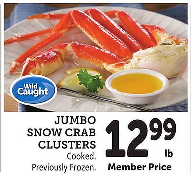 JUMBO SNOW CRAB CLUSTERS - Andronico's weekly ad deal