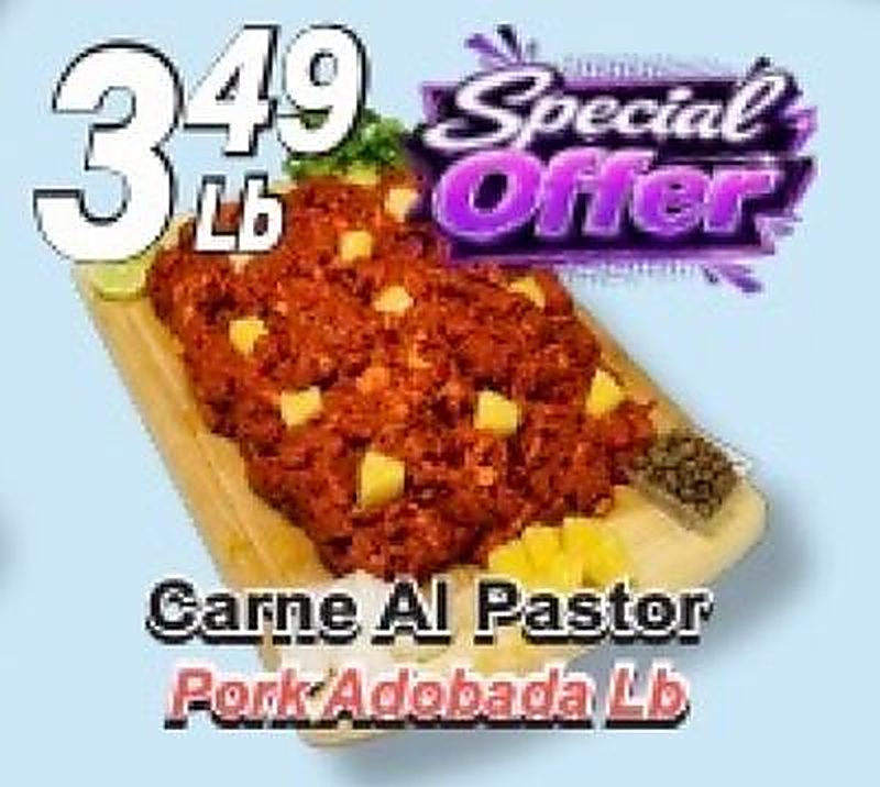Carne Al Pastor Pork Adobada Lb - El Mezquite Market weekly ad deal