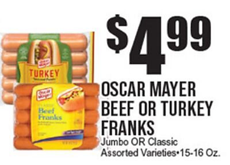 OSCAR MAYER BEEF OR TURKEY FRANKS - Extra Supermarket weekly ad deal