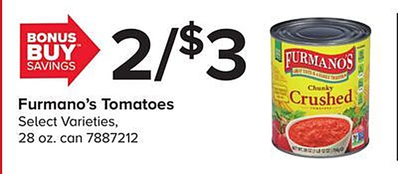 Furmano's Tomatoes - Giant Food Stores weekly ad deal