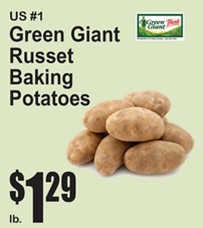 US #1 Green Giant Russet Baking Potatoes - Superfresh weekly ad deal