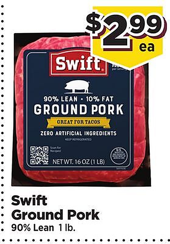 Swift Ground Pork - Food town Texas weekly ad deal