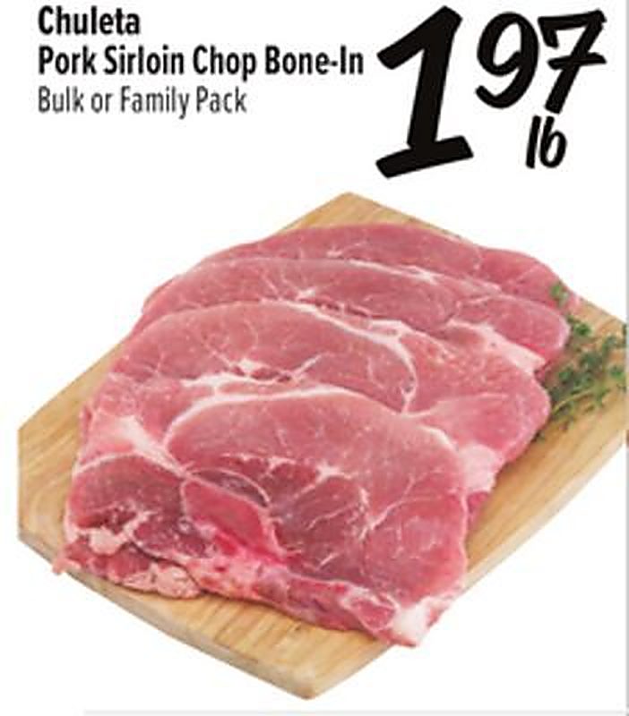 Chuleta / Pork Sirloin Chop Bone-In - Fiesta Mart weekly ad deal