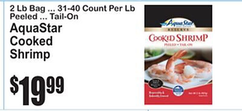 AquaStar Cooked Shrimp - Superfresh weekly ad deal