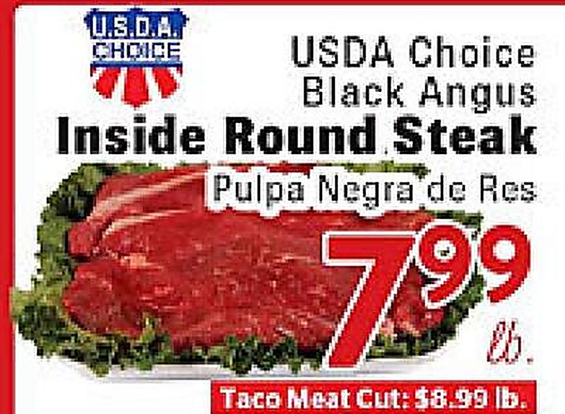 USDA Choice Black Angus Inside Round Steak - Rio Valley Market weekly ad deal
