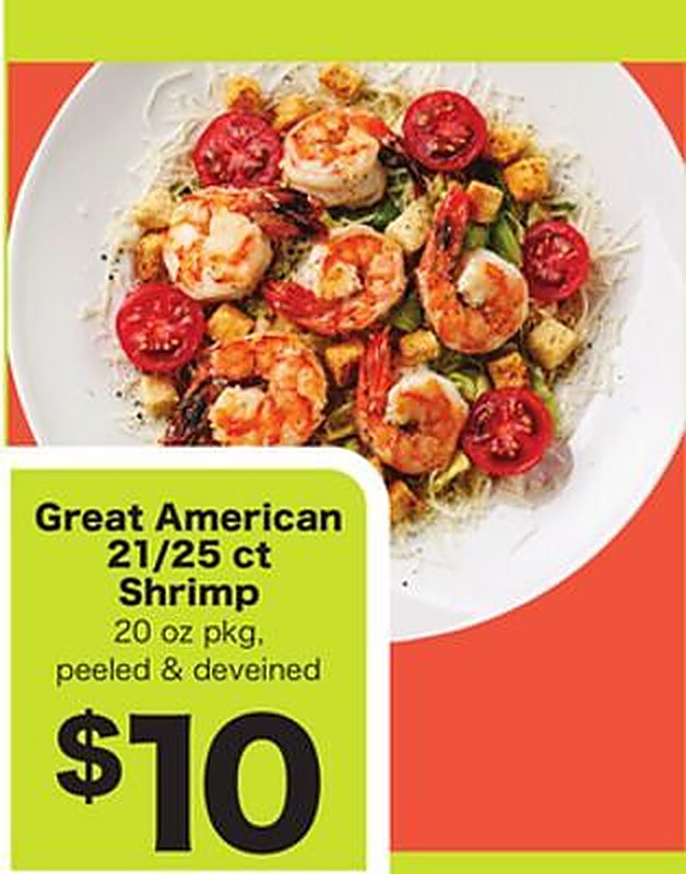 Great American 21/25 ct Shrimp - Shoppers Food weekly ad deal