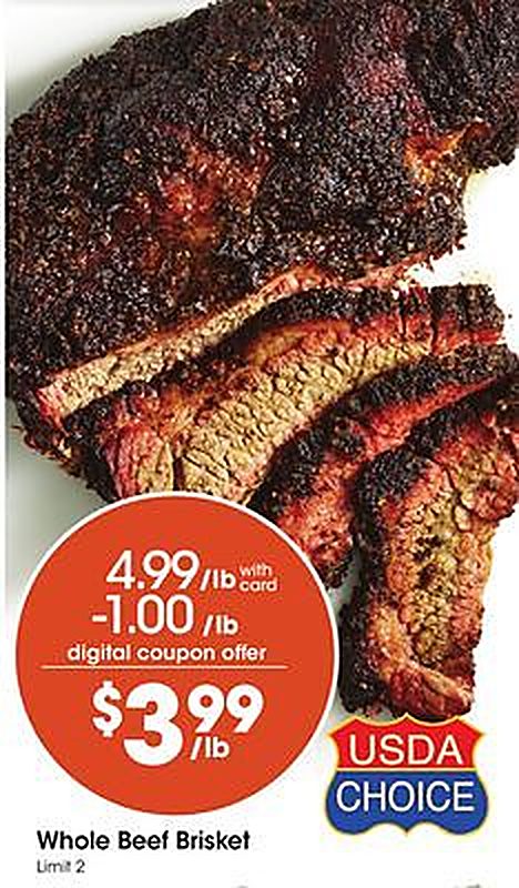 Whole Beef Brisket - Dillons weekly ad deal