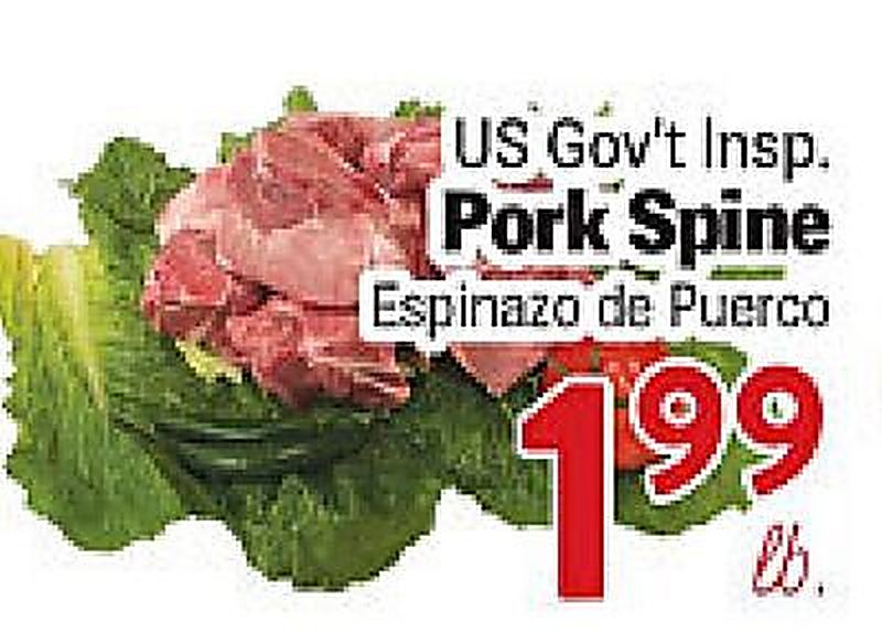US Gov't Insp. Pork Spine - Rio Valley Market weekly ad deal