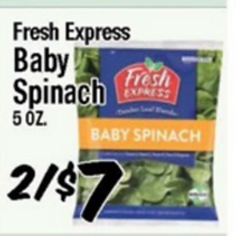 Fresh Express Baby Spinach - Western Beef weekly ad deal