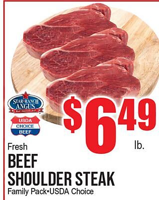 FRESH BEEF SHOULDER STEAK - Extra Supermarket weekly ad deal