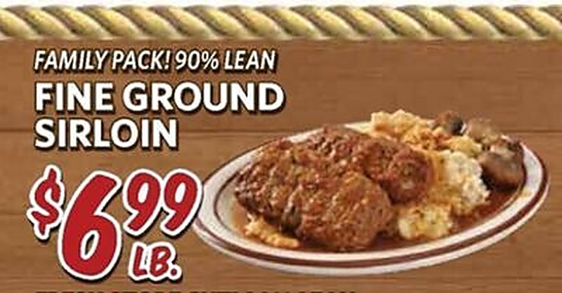 FAMILY PACK! 90% LEAN FINE GROUND SIRLOIN - Breaux Mart weekly ad deal