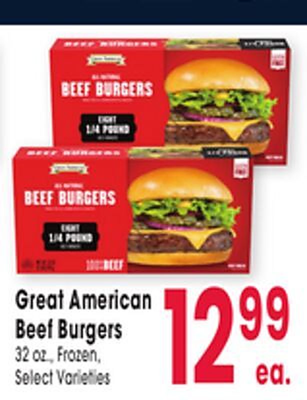 Great American Beef Burgers - Jewel Osco weekly ad deal
