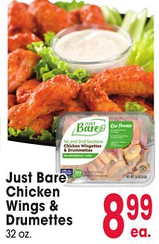 Just Bare Chicken Wings & Drumettes - Jewel Osco weekly ad deal
