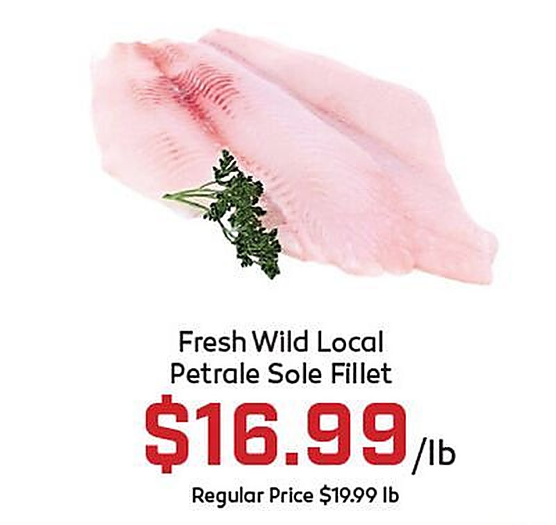 Fresh Wild Local Petrale Sole Fillet - Gus's Market weekly ad deal