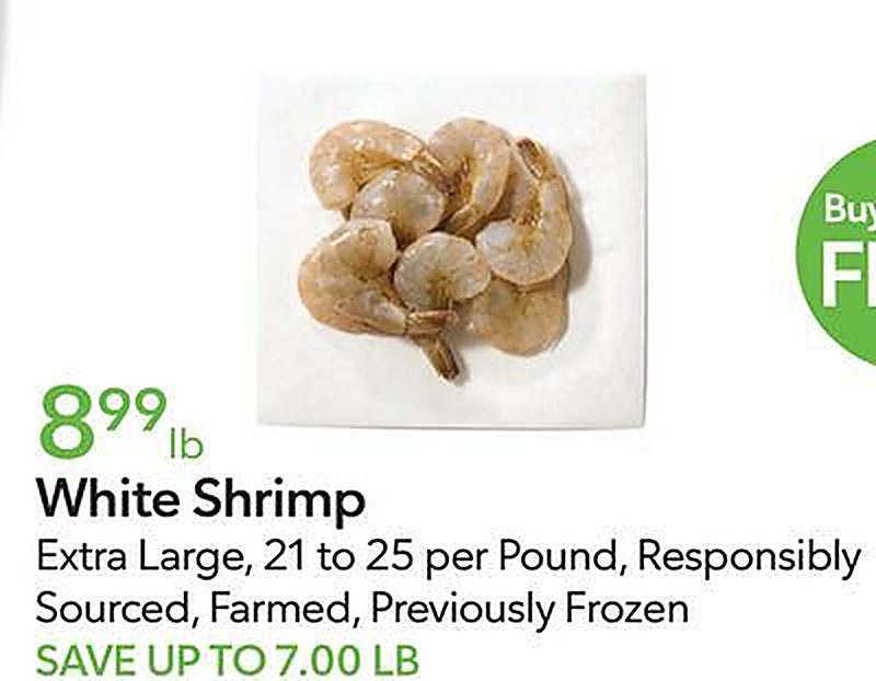 White Shrimp - Publix weekly ad deal