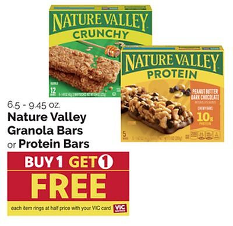 Nature Valley Granola Bars or Protein Bars
