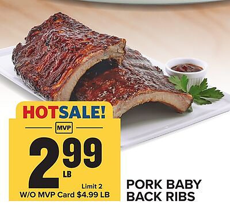 Pork Baby Back Ribs - Food Lion weekly ad deal