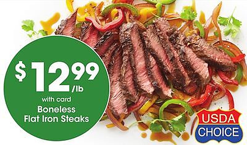 Boneless Flat Iron Steaks - Dillons weekly ad deal