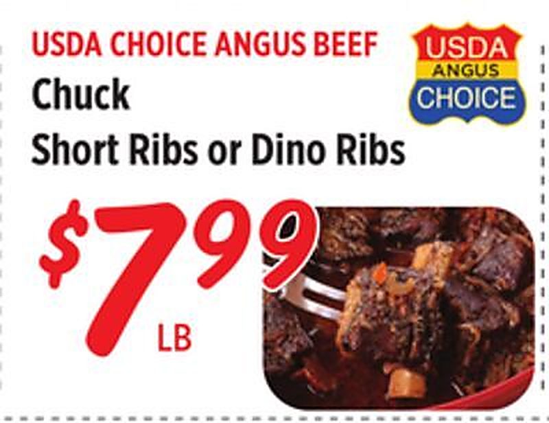 Chuck Short Ribs or Dino Ribs - Rouses Markets weekly ad deal