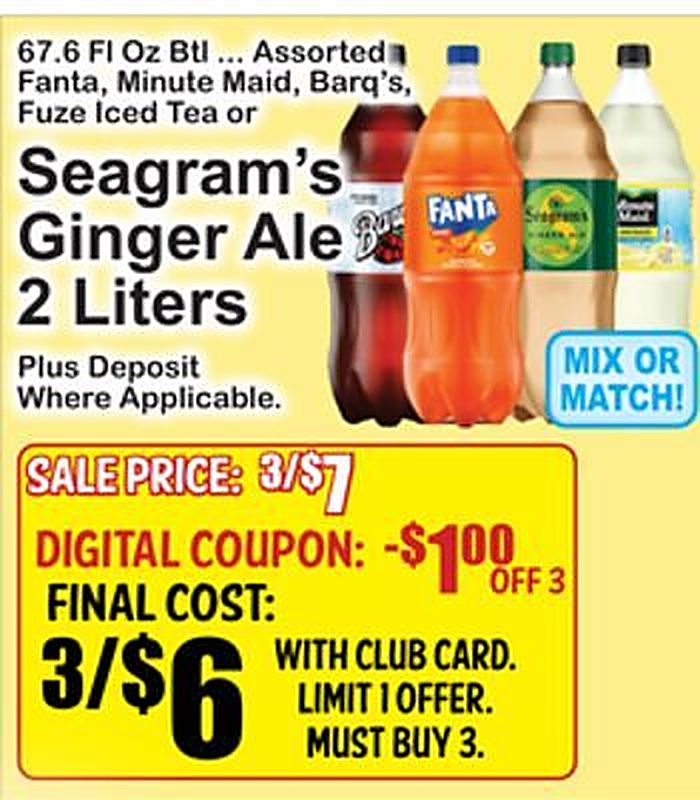 Seagram's Ginger Ale - Superfresh weekly ad deal