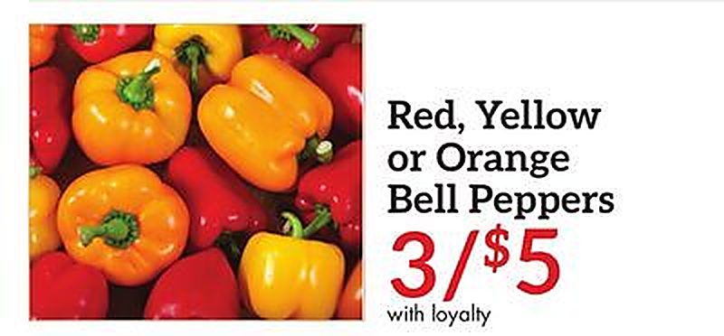 Red, Yellow or Orange Bell Peppers - Needler's Fresh Market weekly ad deal