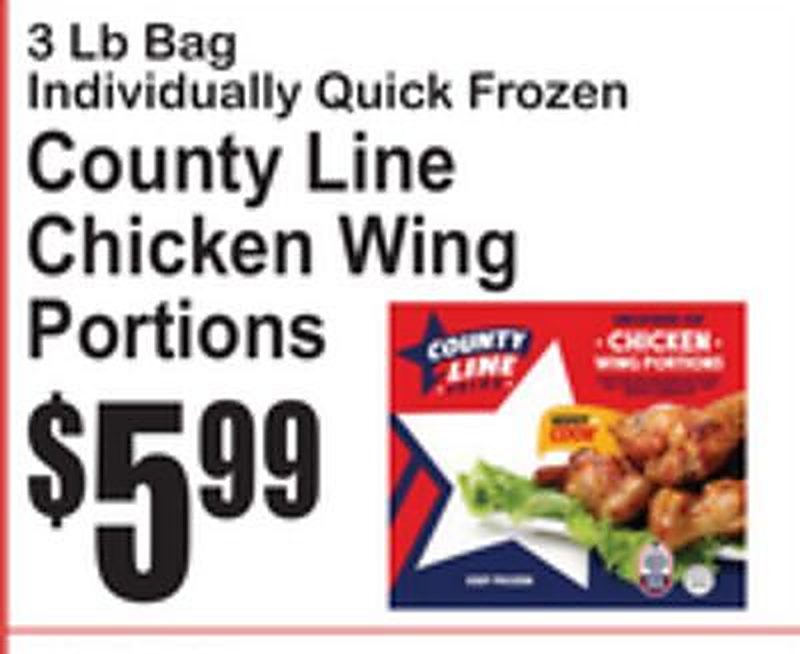 County Line Chicken Wing Portions - Superfresh weekly ad deal
