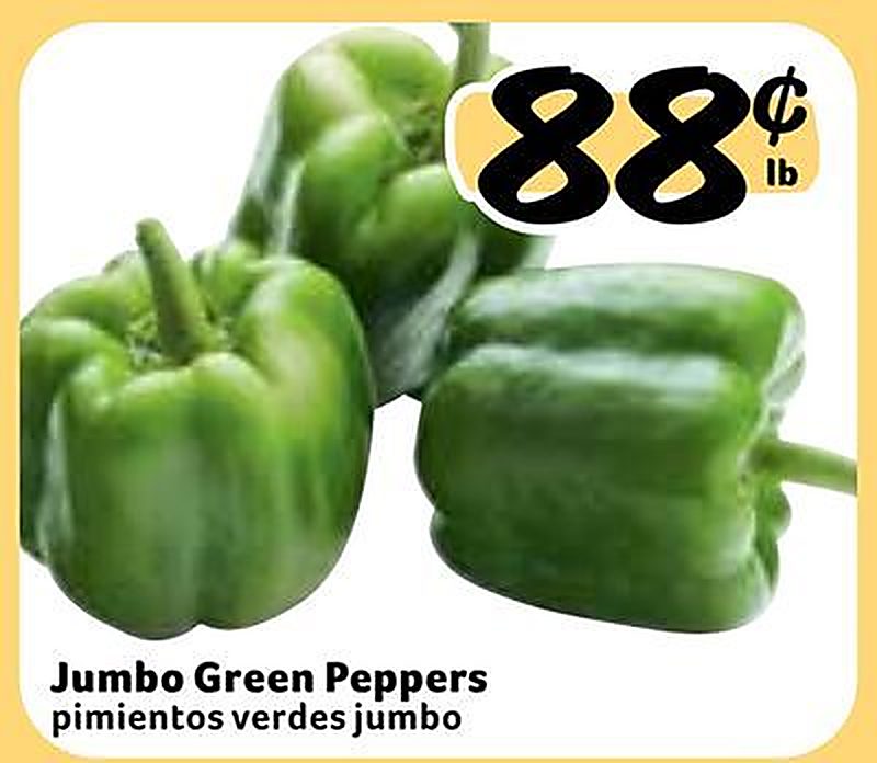Jumbo Green Peppers / pimientos verdes jumbo - Fresco Y Mas weekly ad deal