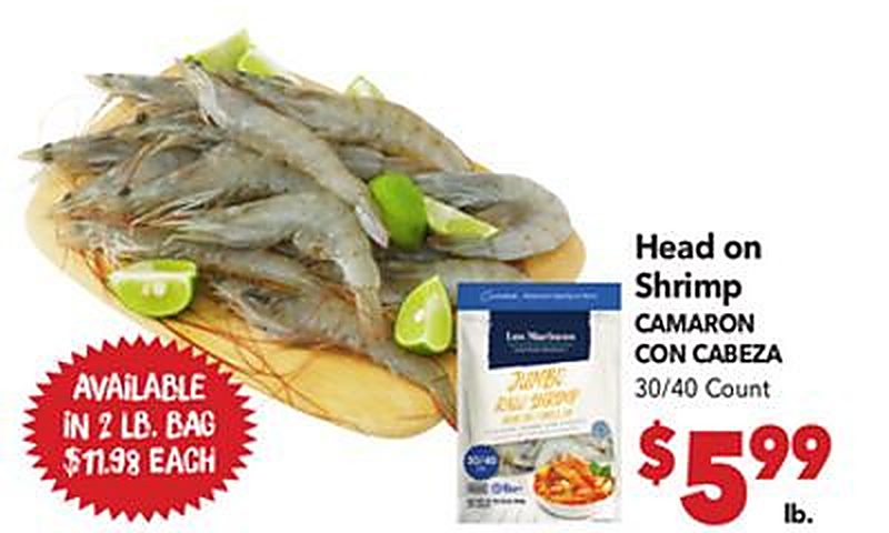 Head on Shrimp / CAMARON CON CABEZA - Vallarta Supermarkets weekly ad deal